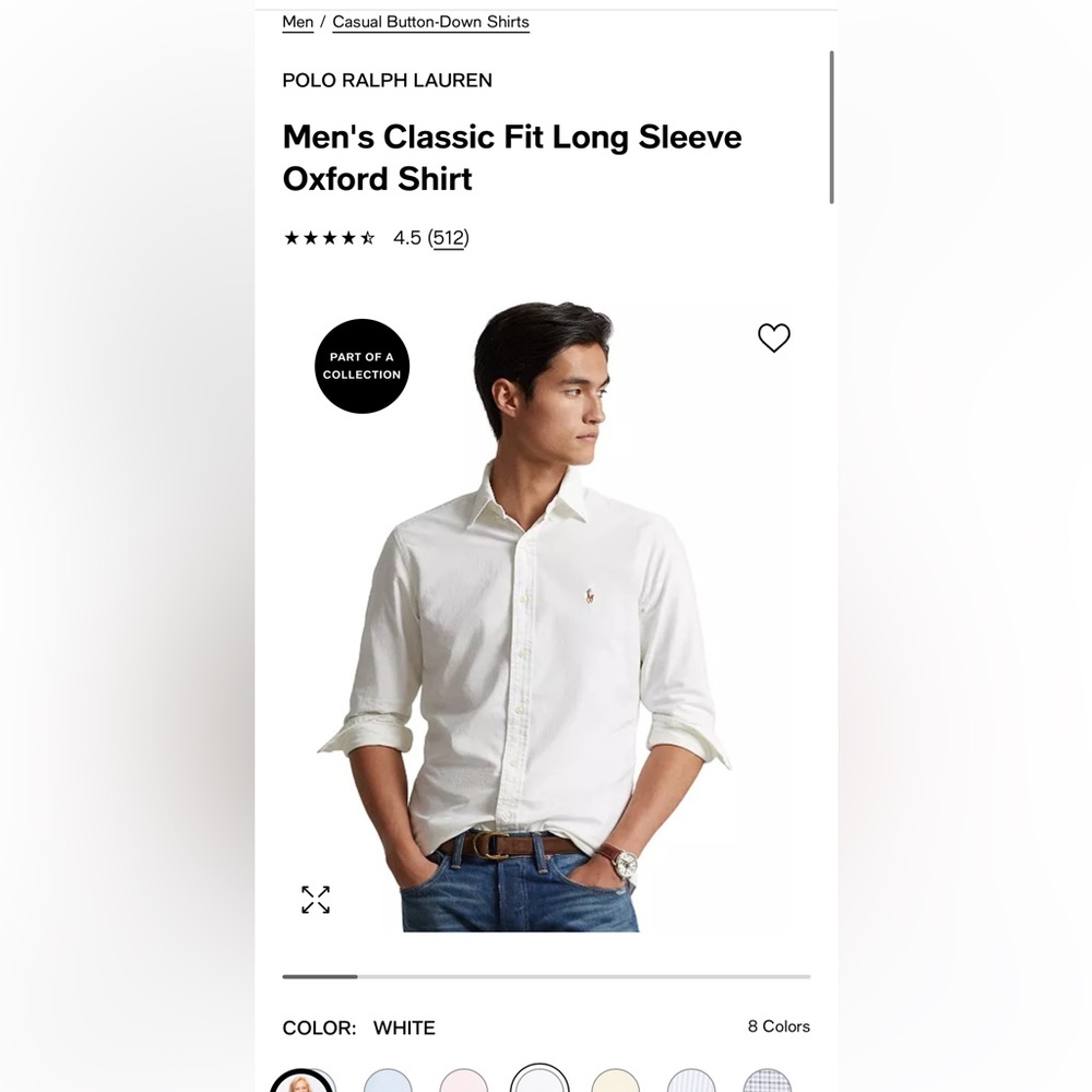 Men's Ralph Lauren oxford long sleeve shirt